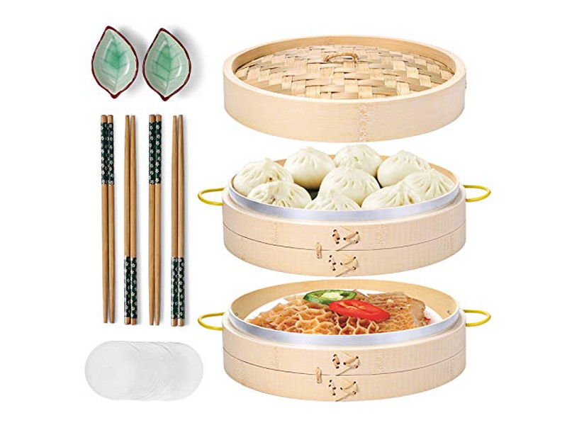 業務用3段式竹製蒸籠