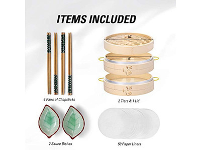 業務用3段式竹製蒸籠