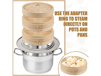 蒸し鍋セット <a href='https://ja.bamboosteamerbasket.com' style='text-decoration: underline;'>たけせいせいろう</a>